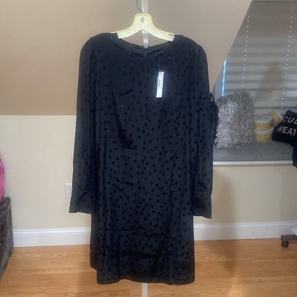 J. Crew black Jacquard Floral Dot Shift Dress - Picture 13 of 14